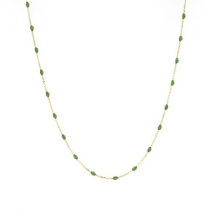 Bijuterii aur galben 14 K Colier colectie noua ITALIA model GREEN - Img 3