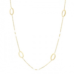 Bijuterii aur galben 14 K Colier colectie noua ITALIA model PERLA