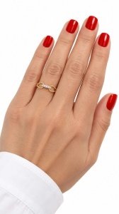Bijuterii aur galben 14 K inel colectie noua model ABSTRACT - Img 2
