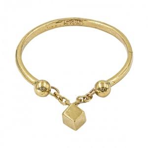 Bijuterii aur galben 14 K inel colectie noua model CUB