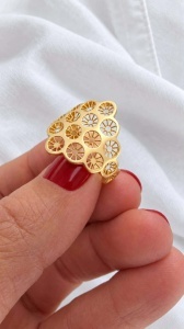 Bijuterii aur galben 14 K inel colectie noua model FAGURE - Img 2