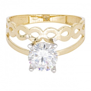 Bijuterii aur galben 14 K inel colectie noua model INFINITY