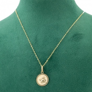 Bijuterii aur galben 14 K lant cu pandantiv colectie noua ITALIA model INGERAS - Img 2