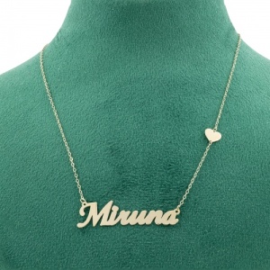 Bijuterii aur galben 14 K lant cu pandantiv colectie noua model NUME - MIRUNA - Img 2