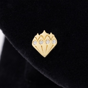 Bijuterii aur galben cercei colectie noua model DIAMOND - Img 3