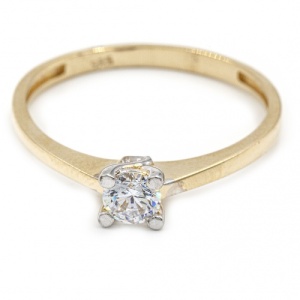 Bijuterii aur galben inele de logodna colectii noi model SOLITAIRE R 10