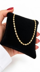 Bijuterii aur galben lant colectie noua ITALIA 34 cm - Img 2