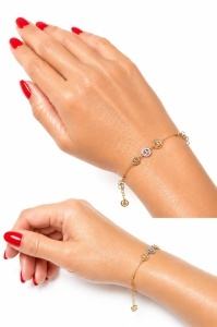 Bratara aur 14 K colectie ITALIA model 3 D - CERCULETE