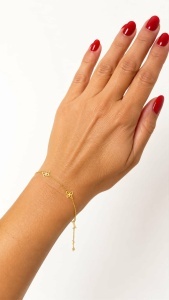 Bratara aur galben 14 K colectie ITALIA model FLUTURAS