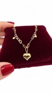 Bratara aur galben 14 K colectie ITALIA model INIMIOARA