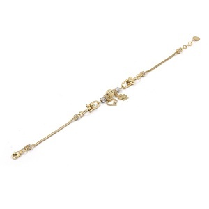 Bratara din aur 14 K model CHARM TRIFOI - Img 2