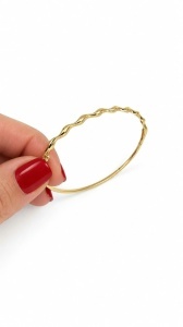 Bratara fixa aur galben 14 K colectie ITALIA model RASUCIT - Img 3