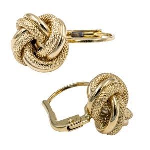 Cercei aur 14 K colectie noua ITALIA model TURBAN - Img 2