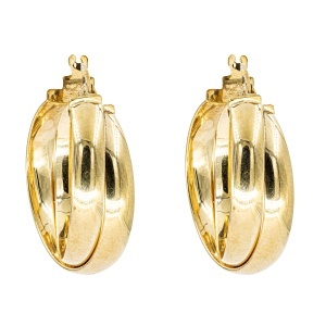 Cercei aur galben 14 K colectie ITALIA model CREOLI