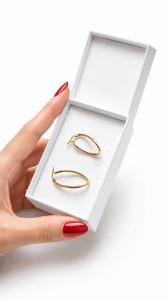Cercei aur galben 14 K colectie ITALIA model CREOLI - Img 2