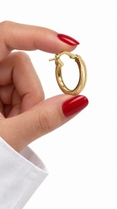 Cercei aur galben 14 K colectie ITALIA model CREOLI - Img 2