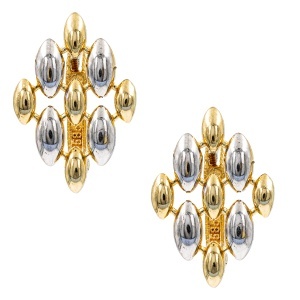 Cercei aur galben 14 K colectie ITALIA model GEOMETRIC