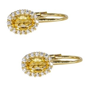 Cercei aur galben 14 K colectie ITALIA model OVAL