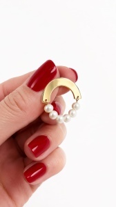 Cercei aur galben 14 K colectie ITALIA model PERLUTE