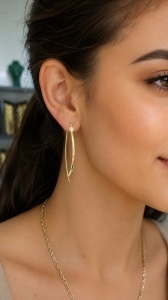 Cercei aur galben 14 K colectie noua model ABSTRACT