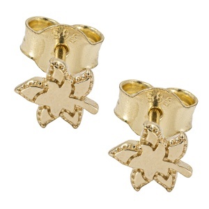 Cercei aur galben 14 K model FRUNZA