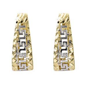Cercei aur galben 14 K model GEOMETRIC