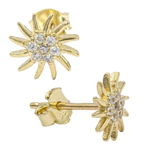 Cercei aur galben 14 K model SOARE - Img 2