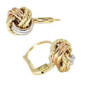 Cercei din aur 14 K colectie noua ITALIA model TURBAN - Img 2