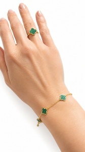 Inel aur galben 14 K colectie ITALIA model FLOARE - Img 3