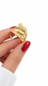 Inel aur galben 14 K colectie noua model FANTEZIE - Img 2