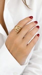 Inel aur galben 14 K model ABSTRACT