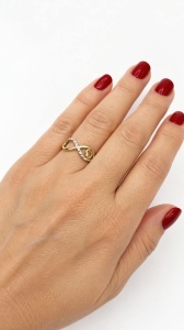 Inel aur galben 14 K model INFINITY
