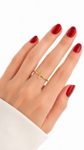 Inel aur galben 14K colectie ITALIA model CRUCE R 16