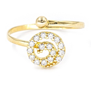 Inel copii aur galben 14 K model SPIRALA