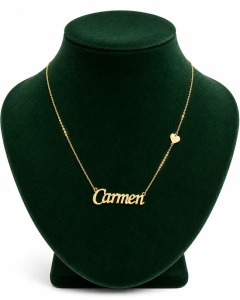 Lant cu nume aur galben 14 K model NUME - CARMEN - Img 2