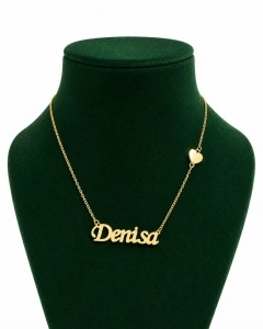 Lant cu nume aur galben 14 K model NUME - DENISA - Img 2