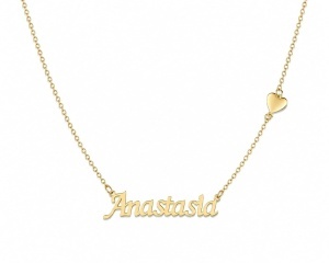 Lant cu pandantiv 14 K model NUME - ANASTASIA - Img 2