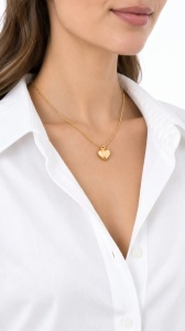 Lant cu pandantiv aur galben 14 K colectie ITALIA model INIMA