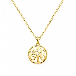 Lant cu pandantiv aur galben 14 K colectie ITALIA model POMUL VIETII