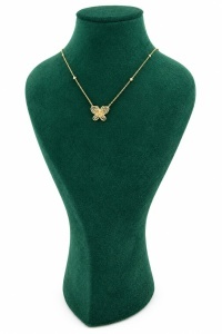 Lant cu pandantiv aur galben 14 K model FLUTURAS