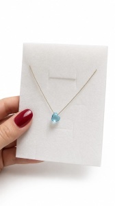 Lant cu pandantiv aur galben 14 K model INIMA - BLUE