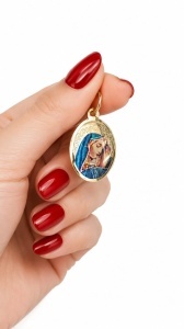 Pandantiv aur galben 14 K colectie ITALIA model MAICA DOMNULUI - Img 2