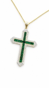 Pandantiv aur galben 14 K colectie noua ITALIA model CRUCE