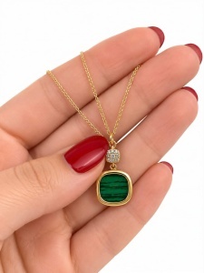 Set aur galben 14 K colectie ITALIA model PATRAT - Img 4