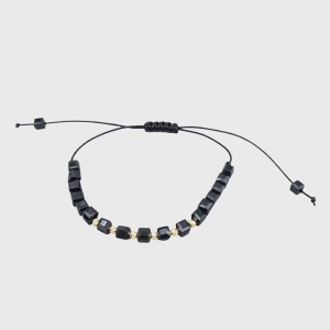 Bijuterii aur bratara cu snur negru colectie noua model BILUTE - BLACK - Img 3