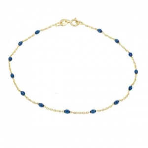 Bijuterii aur galben 14 K bratara mobila colectie noua ITALIA model BLUE - Img 2