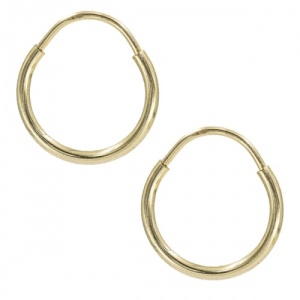 Bijuterii aur galben 14 K cercei colectie noua ITALIA model TORTITA 1.5 cm