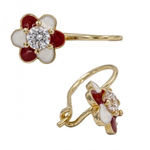 Bijuterii aur galben 14 K cercei colectie noua model FLOARE - Img 2