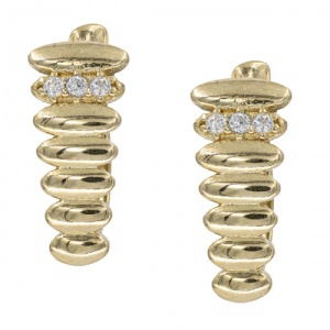 Bijuterii aur galben 14 K cercei colectie noua model GEOMETRIC