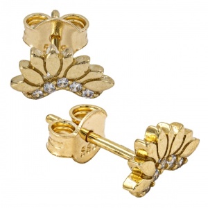 Bijuterii aur galben 14 K cercei colectie noua model GEOMETRIC - Img 2